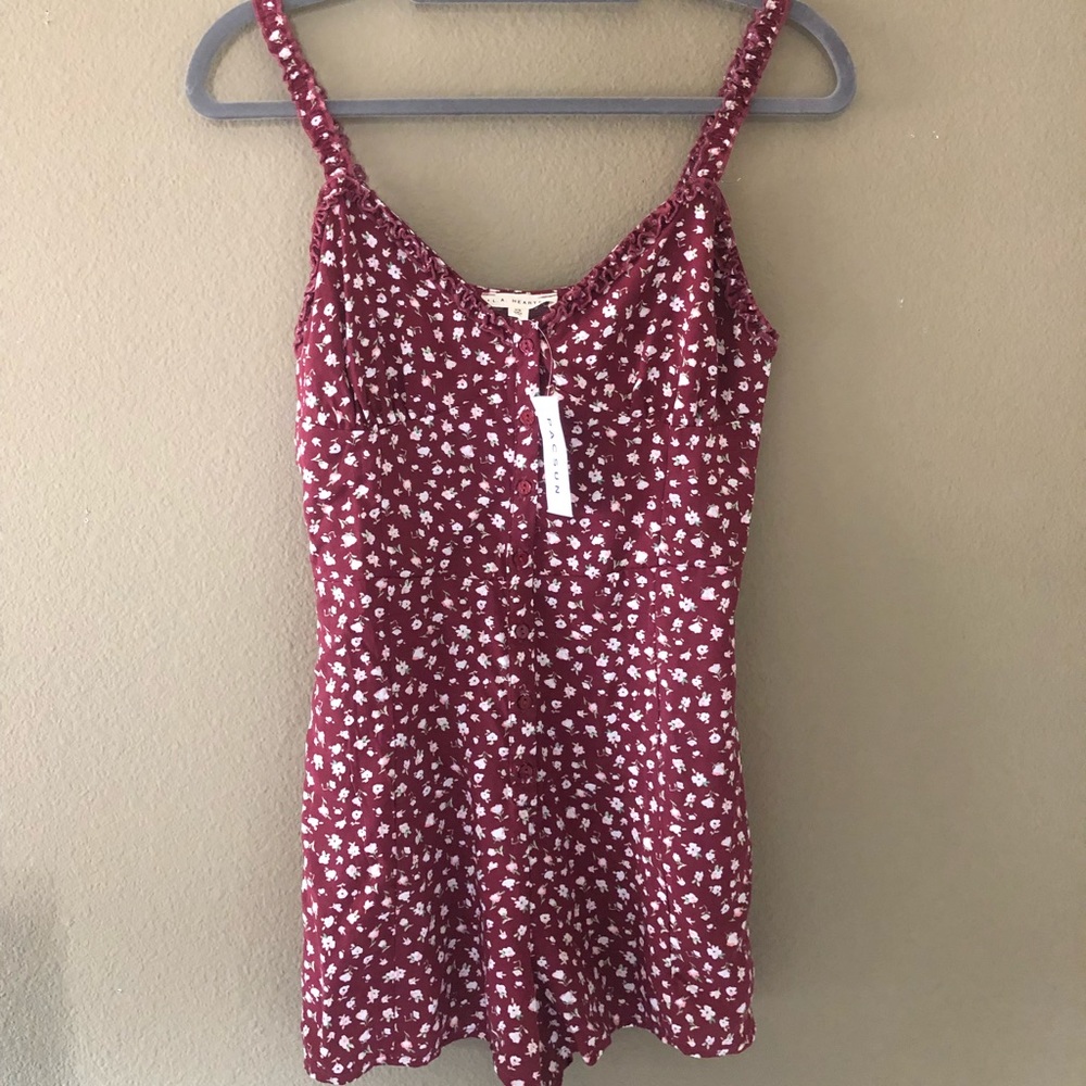 la hearts ruffle romper